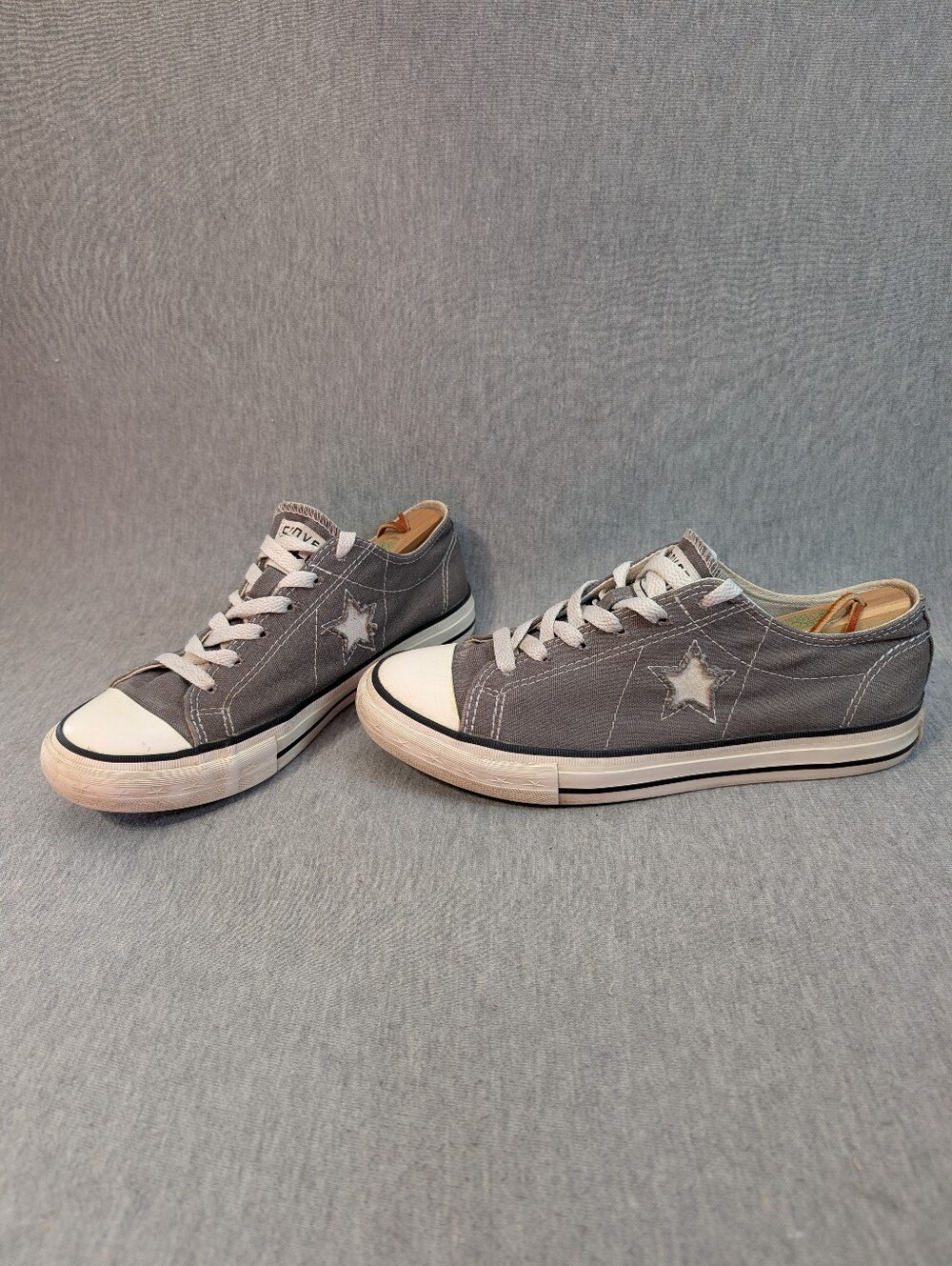 Converse One Star Sneakers Women's 8 Gray Low Top Canvas